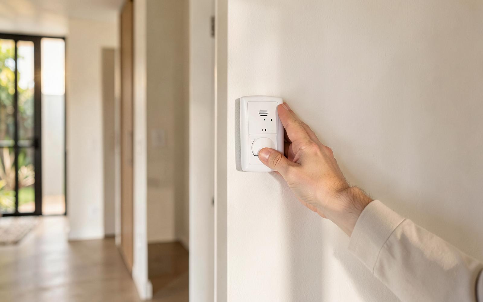 AJAX alarm hub and keypad installed inside an Australian home